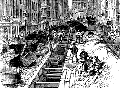 Fleet St sewer in 1845: surface